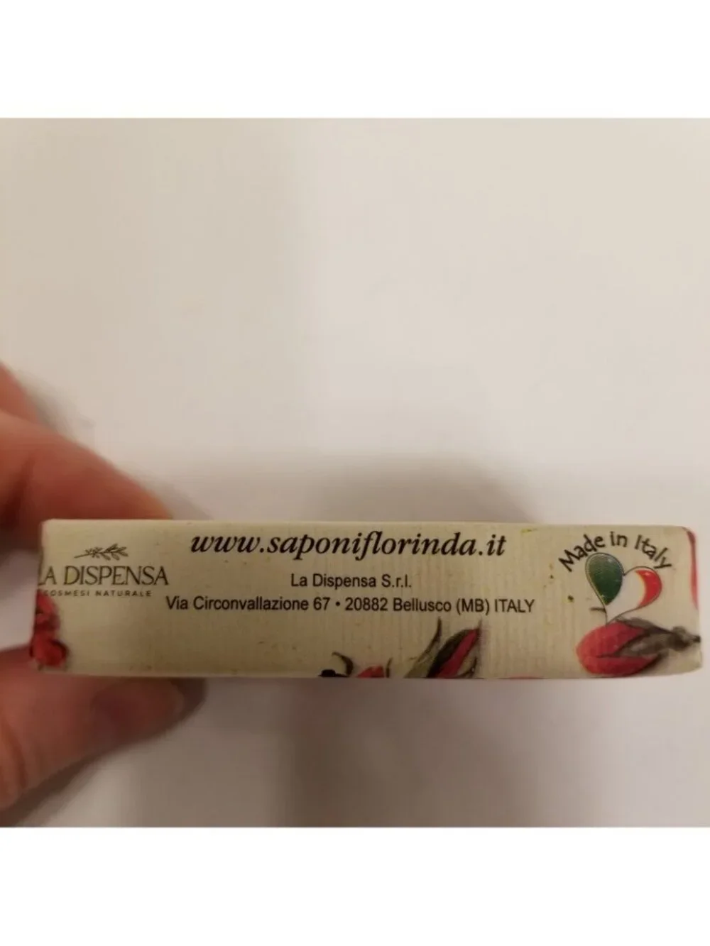 ✅Florinda La Dispensa Rose Natural Vegetable Bar Soap Italy 50g 1.76oz NWT New!!